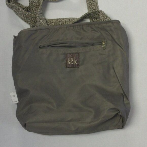 THE SAK Riviera Hand Crocheted Lined Striped Boho Hippie Tote Bag Style # 107705 - Picture 5 of 7